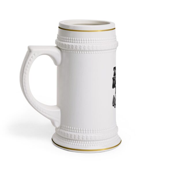 Mug à Bière 22oz avec Détail Doré - "That's a horrible idea...what time?" – Image 2