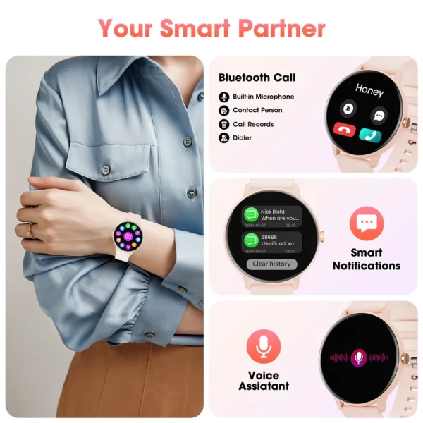 Montre connectée, écran tactile, appels Bluetooth – Image 2