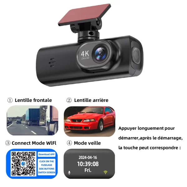 E-ACE Caméra Prada UHD 4K avec GPS, WiFi et Vision Nocturne 24h – Image 6