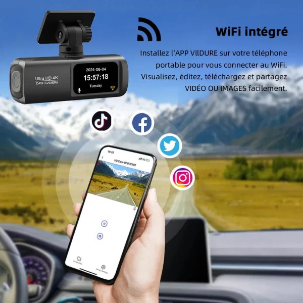 E-ACE Caméra Prada UHD 4K avec GPS, WiFi et Vision Nocturne 24h – Image 4