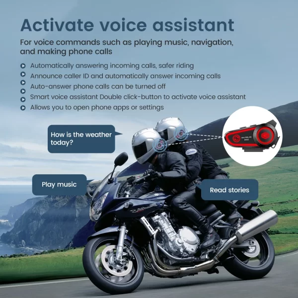 Casque de Moto Stéréo Bluetooth – Image 6