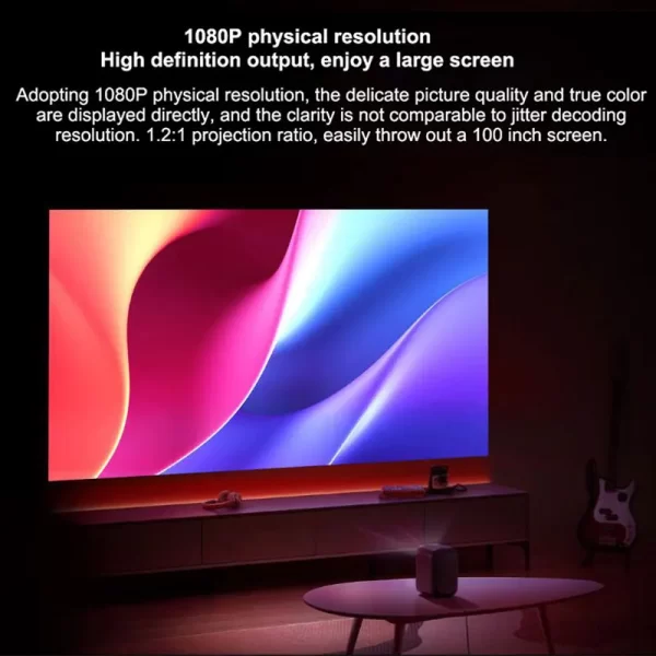 Xiaomi-Projecteur intelligent L1, 200 ANSI, Google TV, résolution 1080p, mise au point automatique et calcul trapézoïdal automatique, Google Assistant BTpig – Image 5