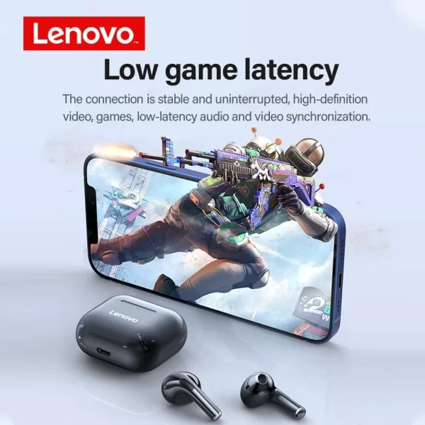 Original Lenovo LP40 casque sans fil TWS Bluetooth écouteurs contrôle tactile Sport casque stéréo écouteurs pour téléphone Android – Image 4