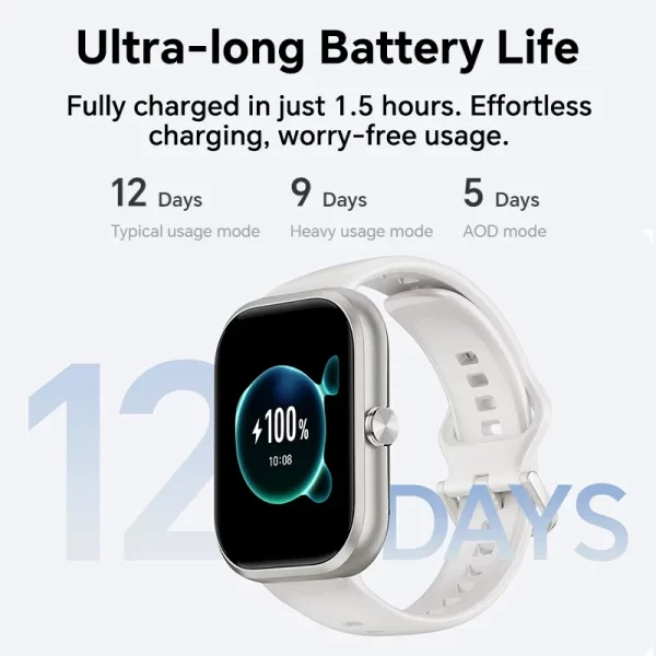 ​Montre Connectée HONOR CHOICE Haylou 1.95" AMOLED – Suivi Santé 24/7, GPS Intégré, Appels Bluetooth, Étanchéité 5ATM​ HONOR – Image 6